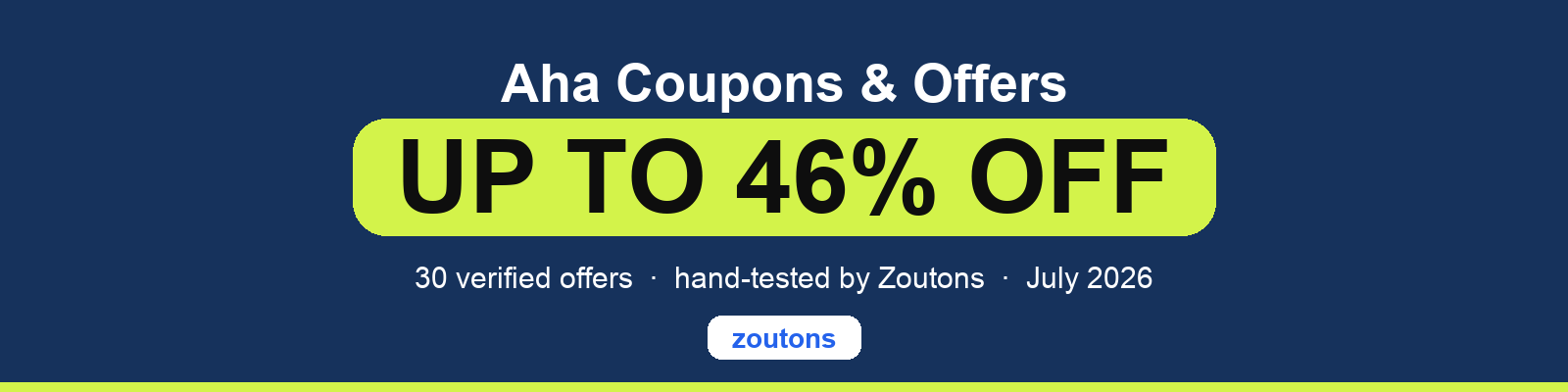 Aha Coupons July 2026