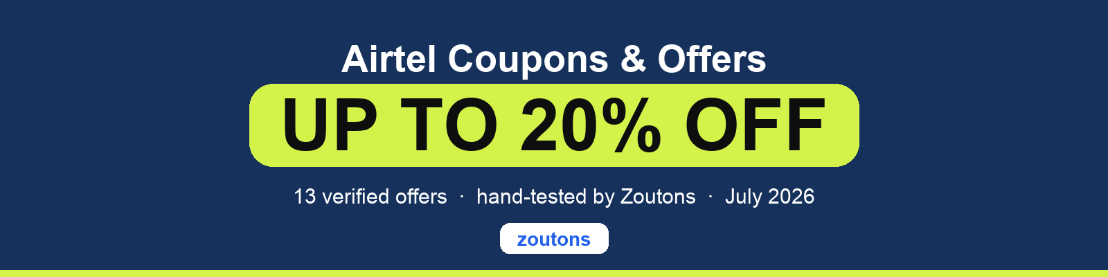 Airtel Coupons August 2026