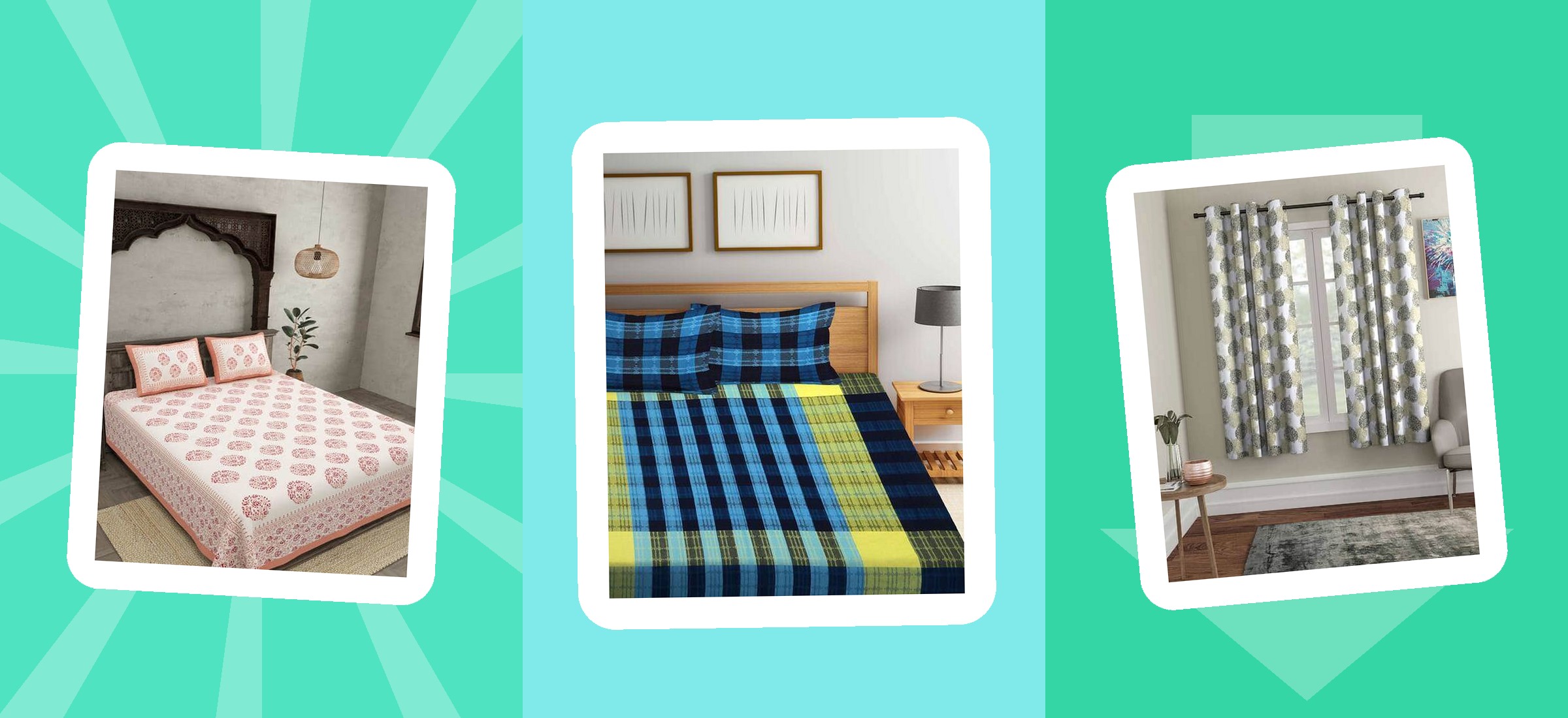 AJIO Bedsheets and Curtains Under Rs. 1,000: 207 of 288 Listings, September 2026