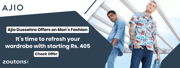 Ajio Dussehra Offers on Men’s Fashion