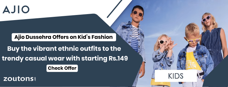 Ajio Dussehra Sale Offers on Kid’s Fashion