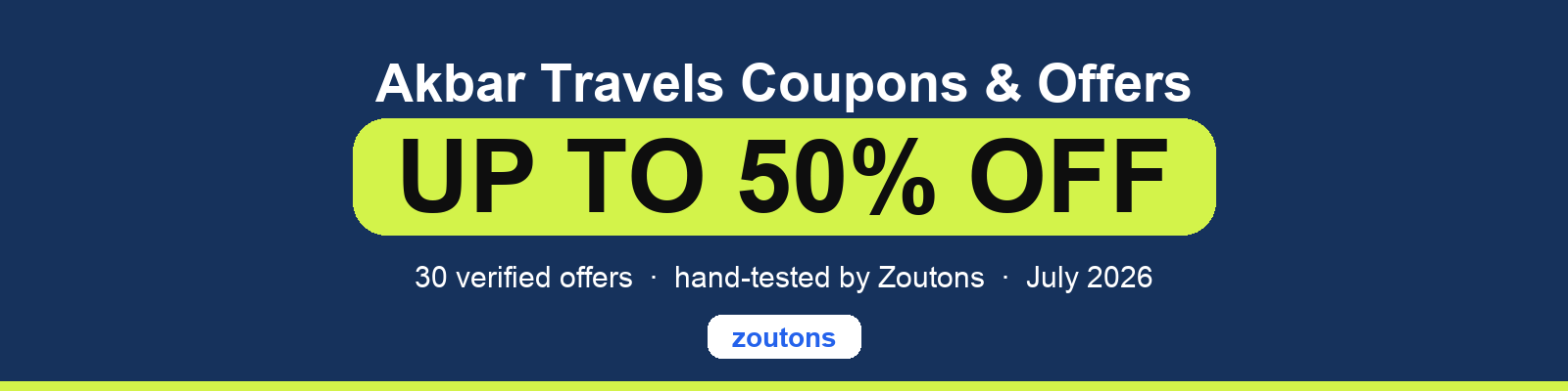 Akbar Travels Coupons July 2026