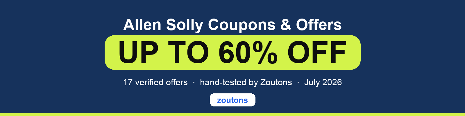 Allen Solly Coupons July 2026