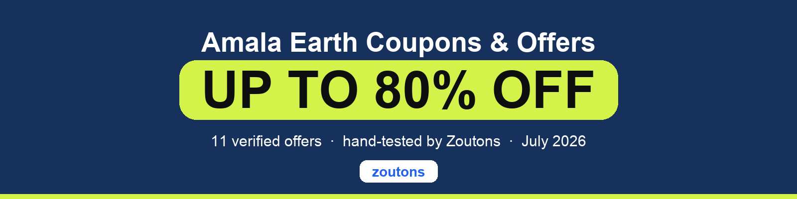 Amala Earth Coupons July 2026