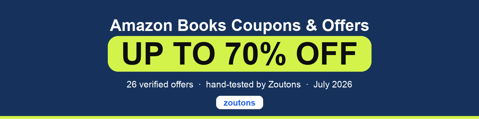 Amazon Books Coupons July 2026