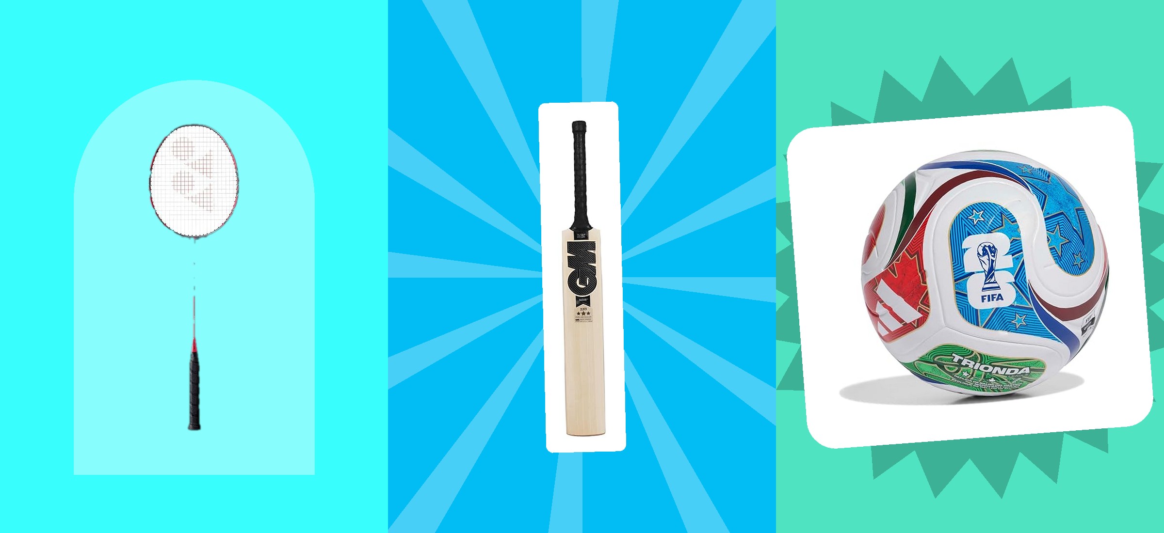Amazon Cricket Bat and Badminton Racket Price October 2026: GM Badges 1%
