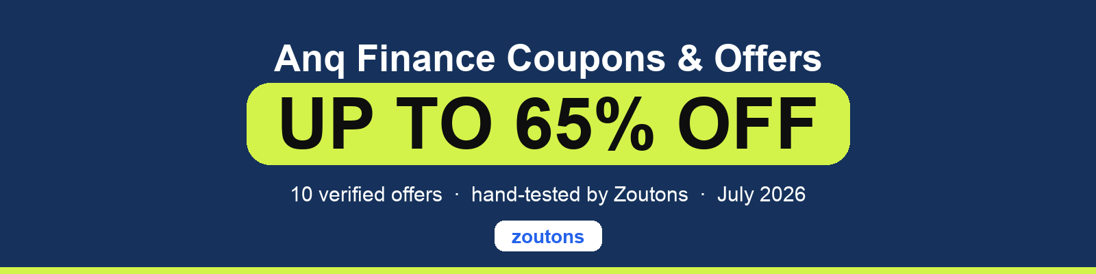Anq Finance Coupons July 2026