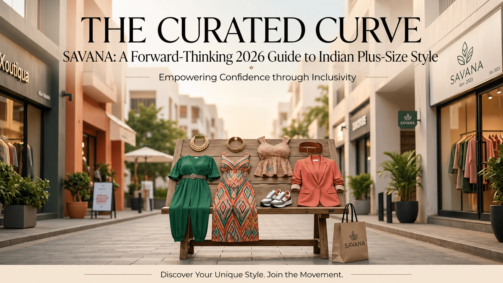 Young woman reviewing trendy fashion outfit — Savana by Urbanic India plus-size brand guide 2026