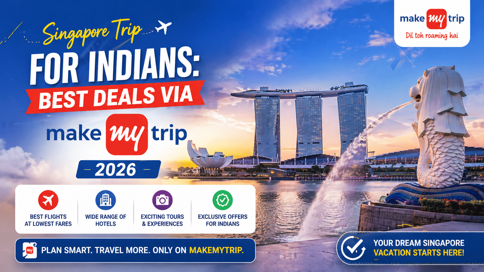 singapore trip for indians best deal via mmt