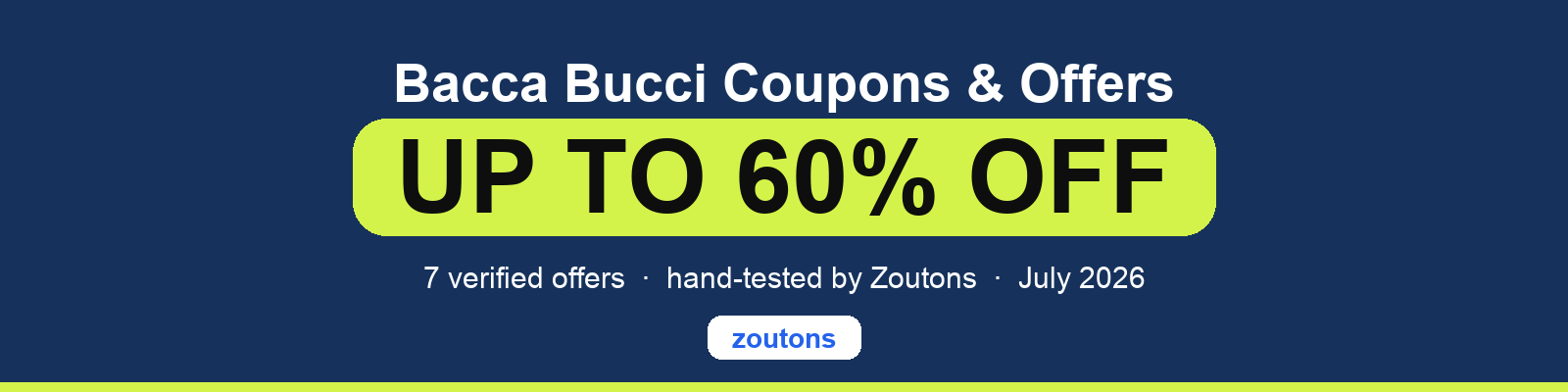 Bacca Bucci Coupons July 2026