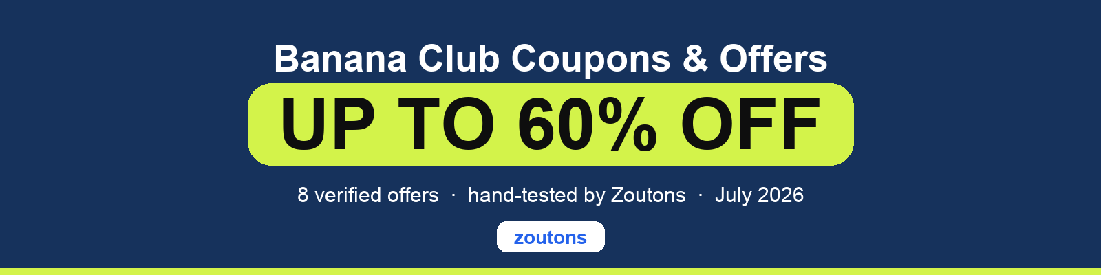 Banana Club Coupons July 2026
