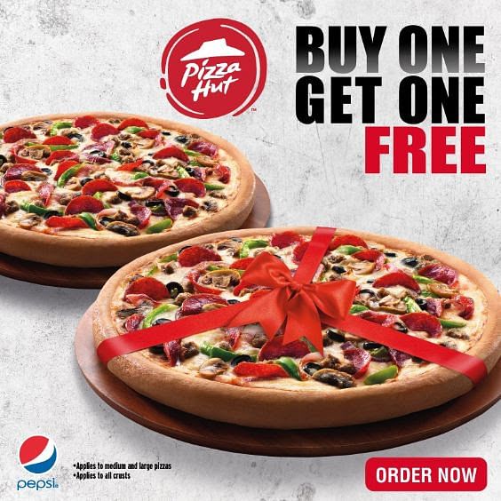 Pizza Hut Buy One Get One Free (October 2022) Flat 50 Off On Pizza