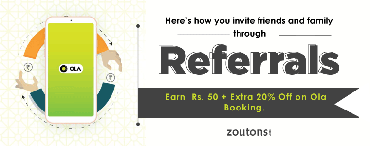 Ola Referral Code 2021 (July Edition): Earn Rs.50 + Extra 20% Off On All Bookings