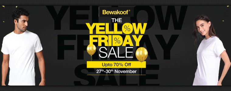 Bewakoof Yellow Friday Sale 2021 : Get Up To 70% Off On Clothing, Accessories & More