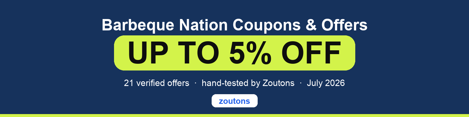 Barbeque Nation Coupons July 2026