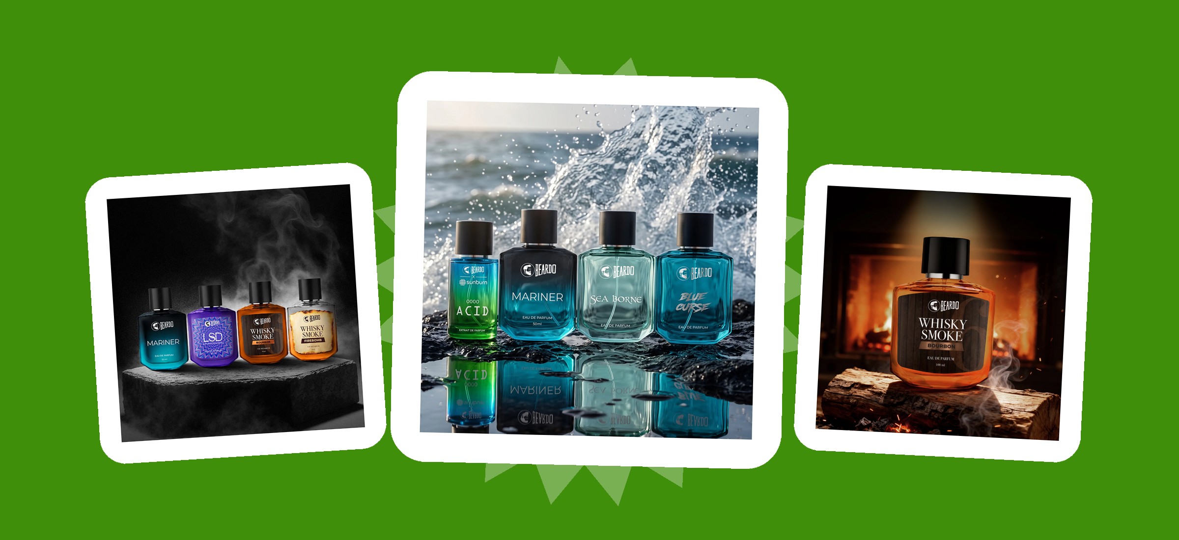 Beardo grooming and fragrance products in the brand's own product photography, the goods its no-return cosmetics policy applies to