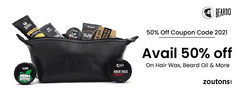 Beardo Coupon Code 2021 50% Off  | Get Savings On Hair Wax, Beard Oil & More