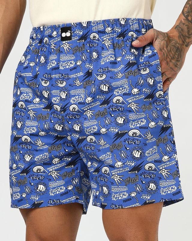Blue Avengers All-Over Print Boxers