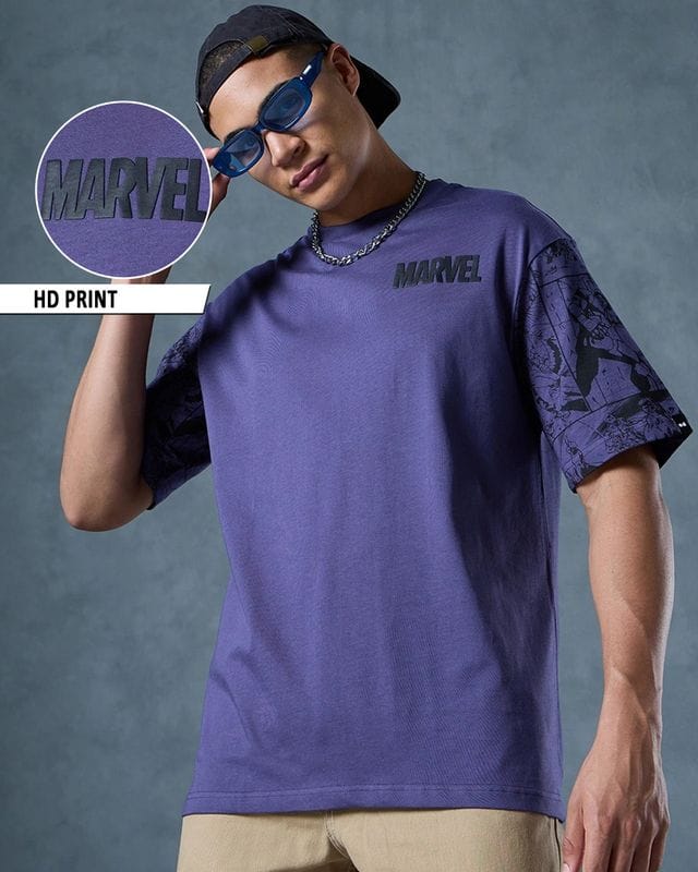 Skipper Blue Marvel Oversized Tee