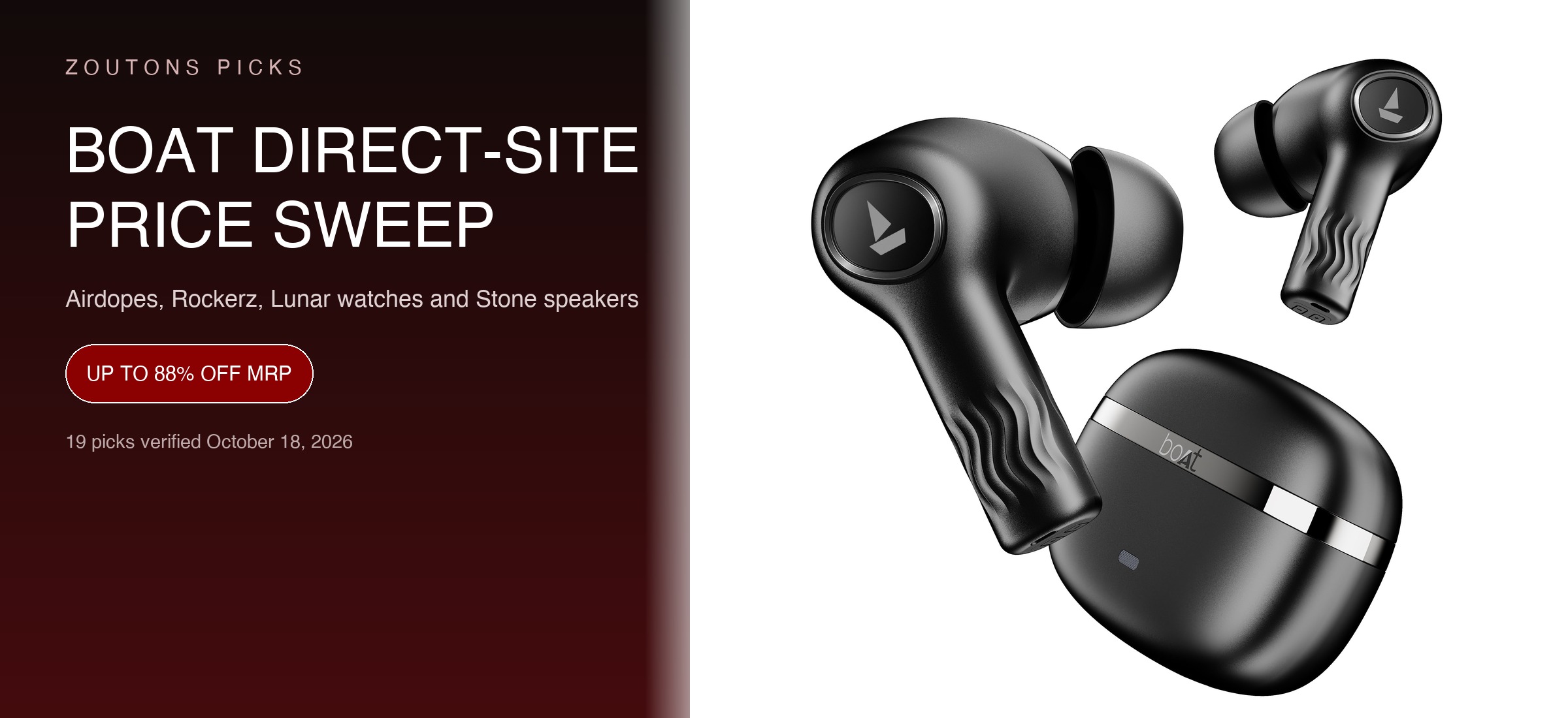 Boat Earbuds & Smartwatches Under Rs. 2,500: Direct Site Deals Oct 2026