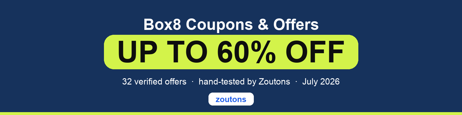 Box8 Coupons July 2026