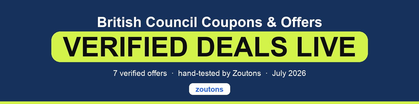 British Council Coupons July 2026