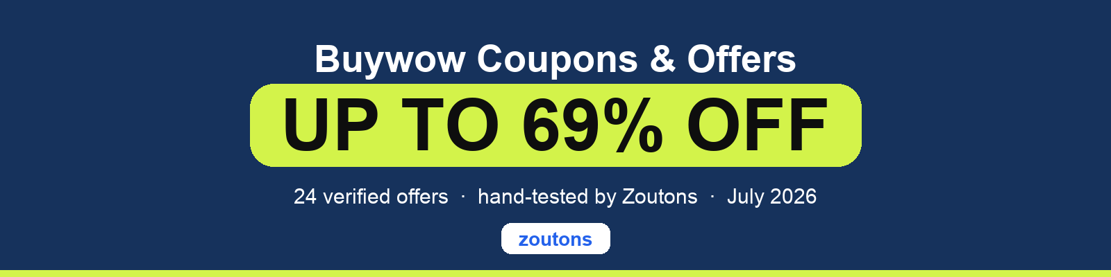Buywow Coupons July 2026