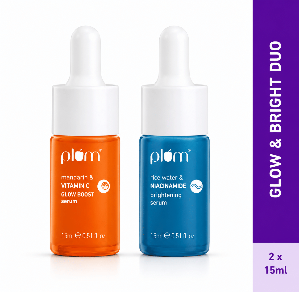 Plum 10% Niacinamide and 15% Vitamin C Serum Duo