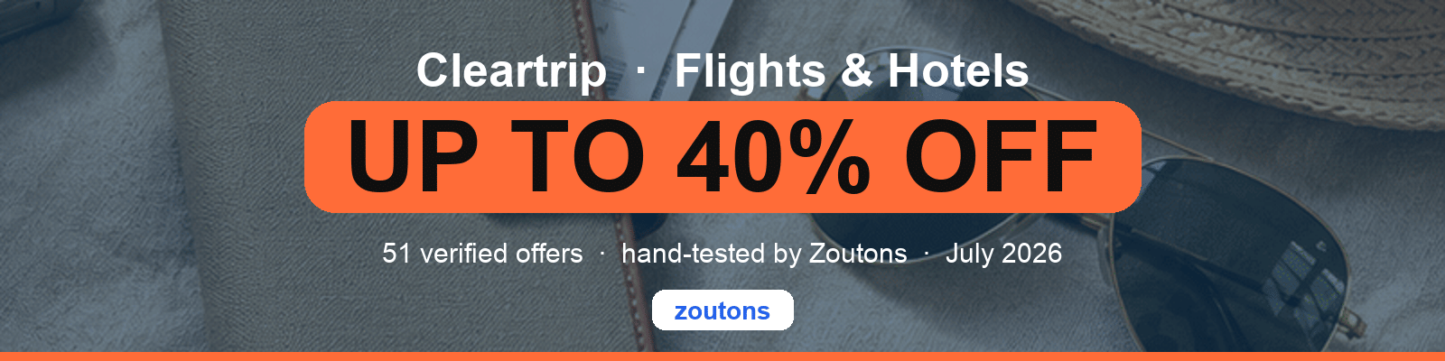 Cleartrip Monsoon Sale 2026 — Up to Rs. 1,200 off Flights and <strong class='bold'><strong class='bold'><strong class='bold'>50%</strong></strong></strong> off Hotels