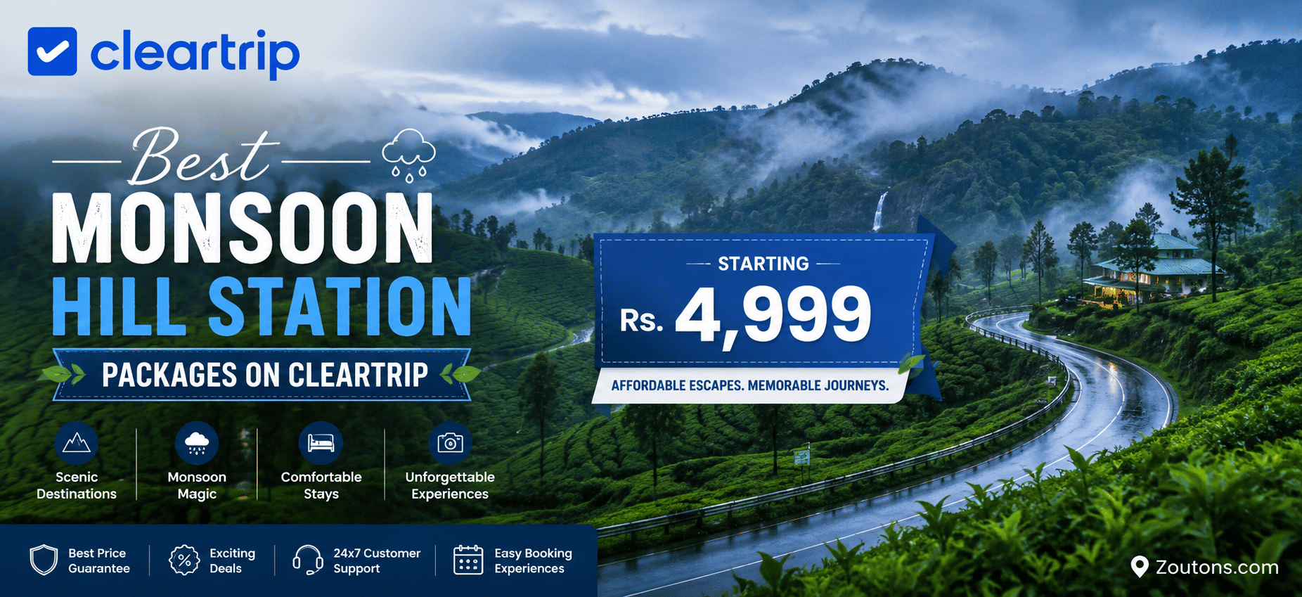 Best Monsoon Hill Station Packages on Cleartrip Starting Rs. 4,999 (July 2026)