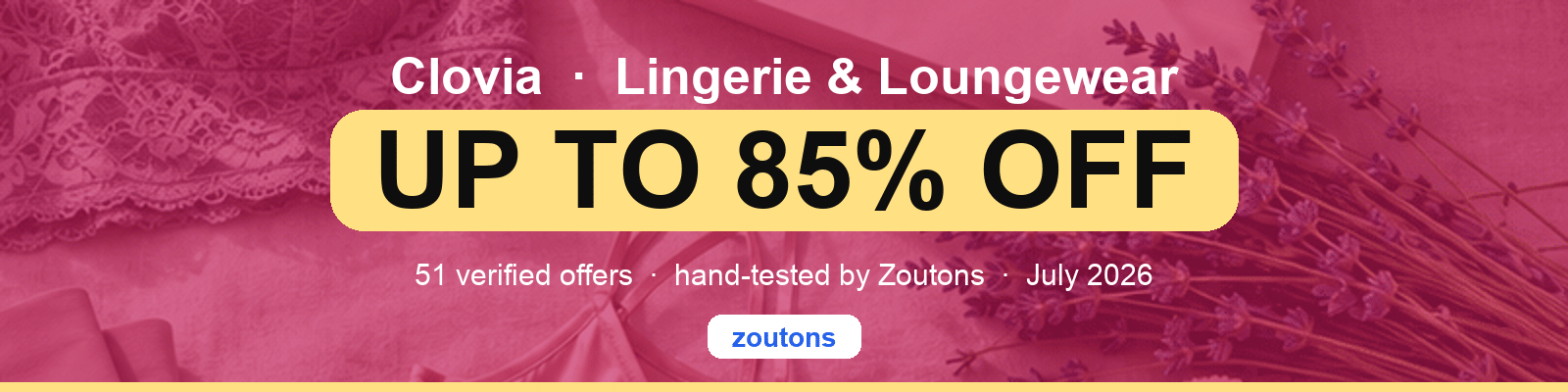 Clovia Coupons & Offers July 2026 | Zoutons
