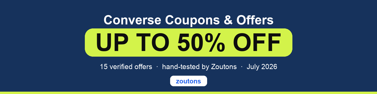 Converse Coupons July 2026
