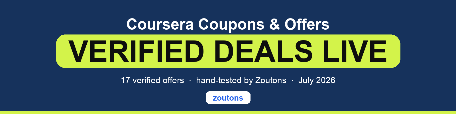 Coursera Coupons July 2026