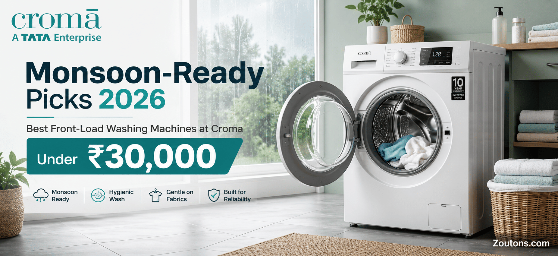 Best Front-Load Washing Machines at Croma Under Rs. 30,000 (2026)