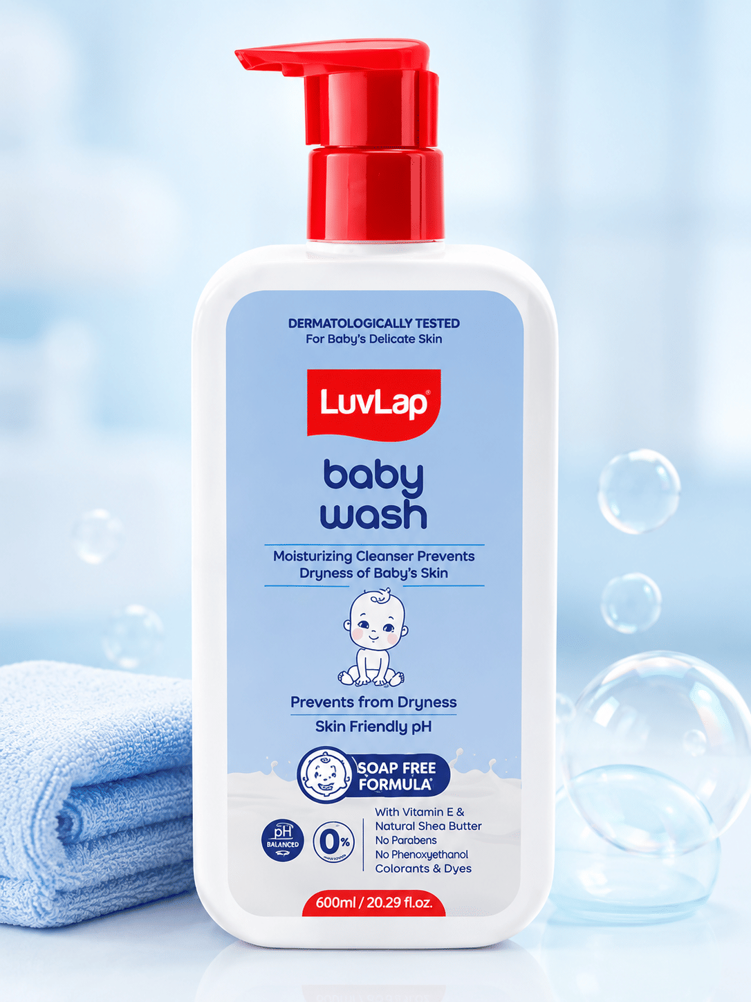 LuvLap Baby Wash and Shampoo 600ml bottle