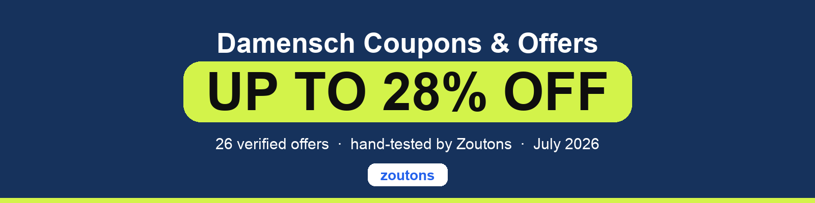 Damensch Coupons July 2026