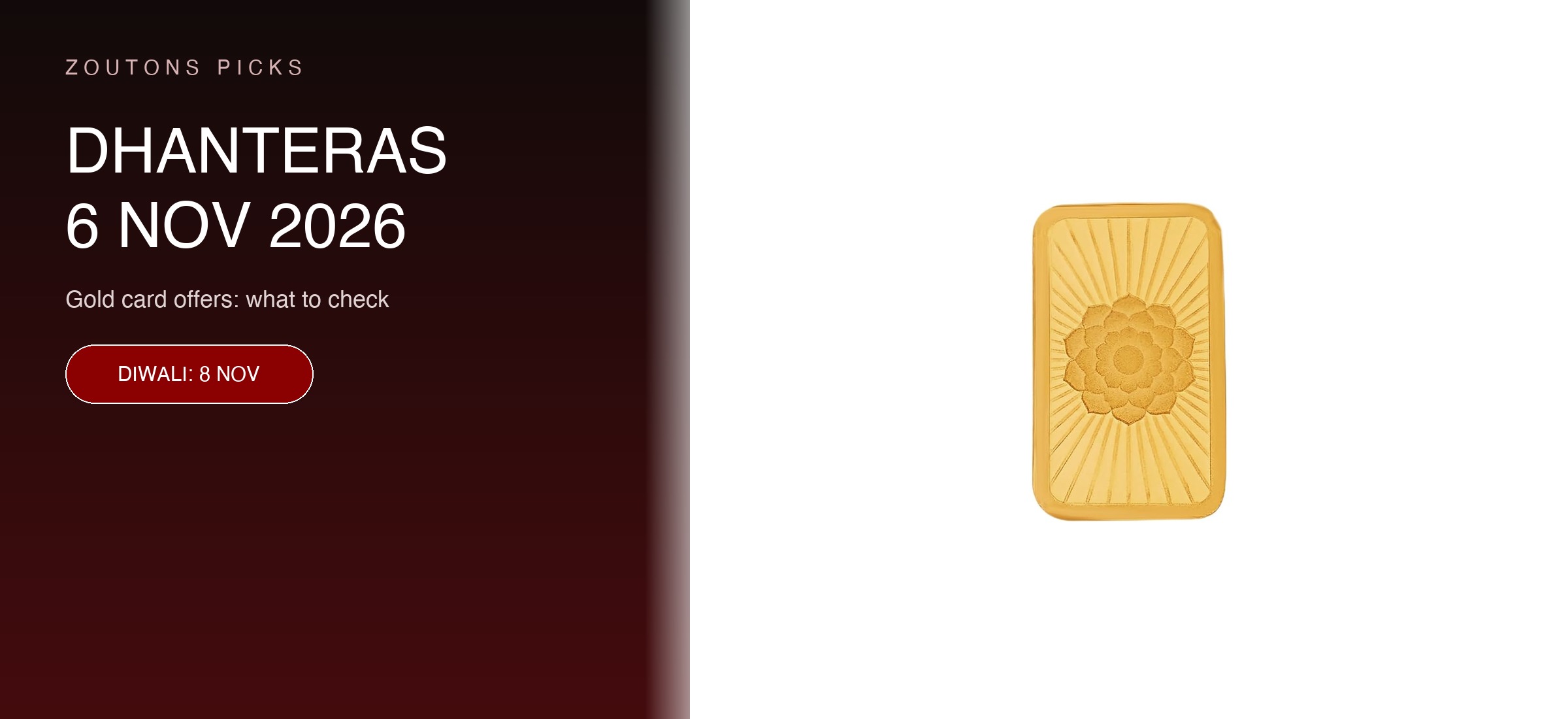 Dhanteras 2026 Gold Offers: Credit Card Discounts, Date and What to Check
