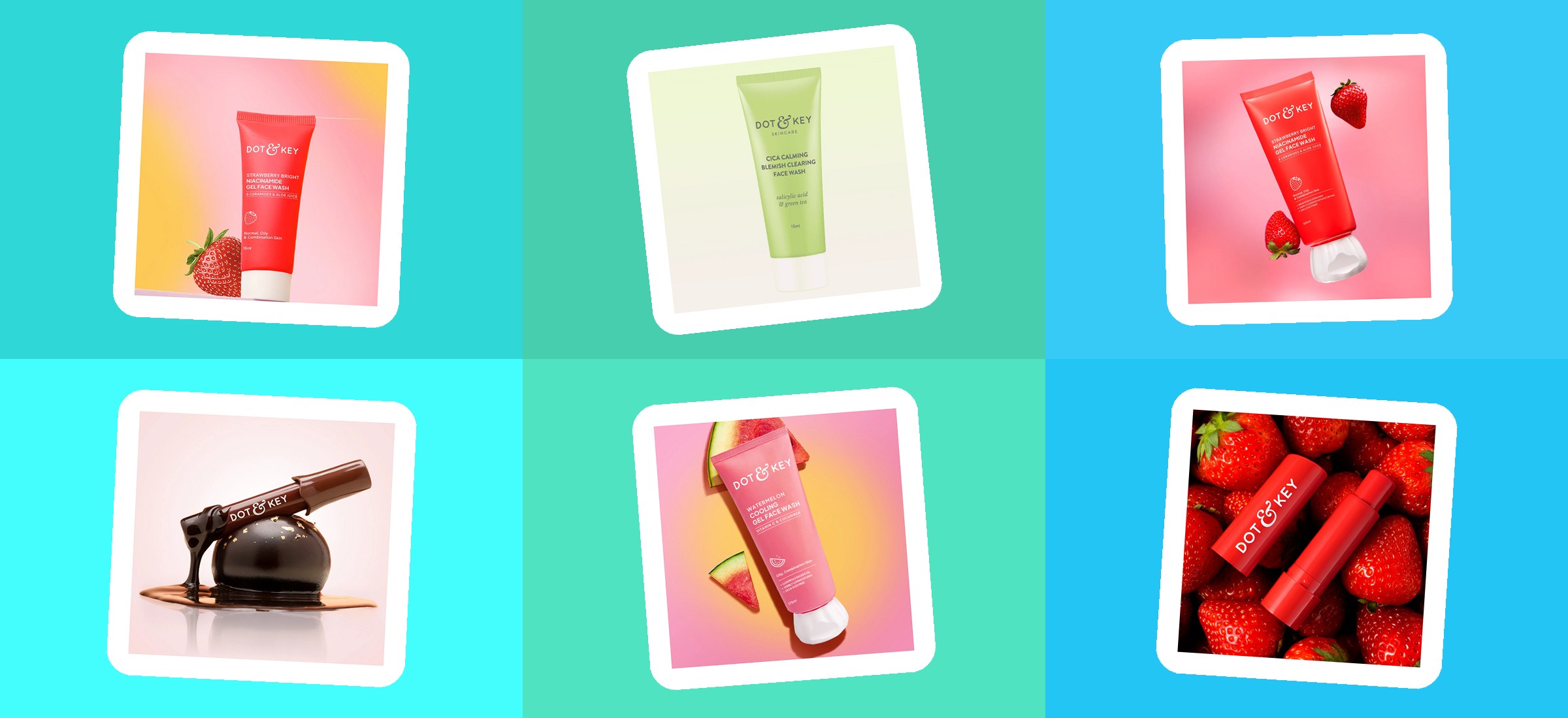 Dot & Key skincare products in the brand's own product photography - the goods its 48-hour return window applies to