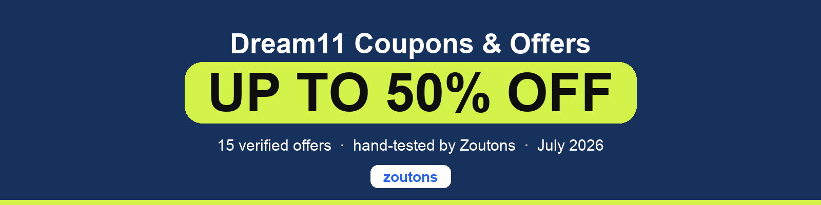 Dream11 Coupons July 2026