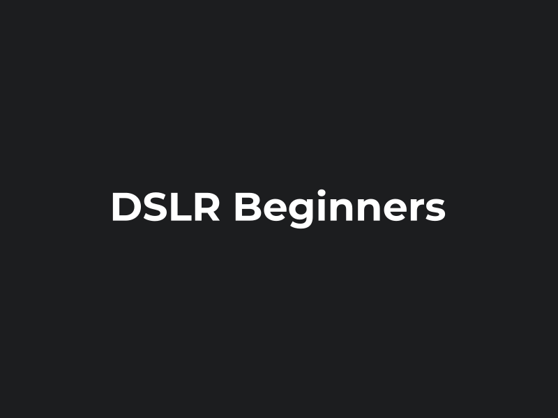 DSLR Photography for Beginners Udemy