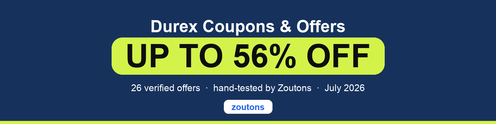 Durex Coupons July 2026