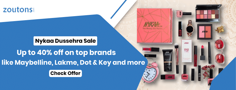 Up to 40% off on top brands like Maybelline, Lakme, Dot&Key and more with Nykaa Dussehra Sale