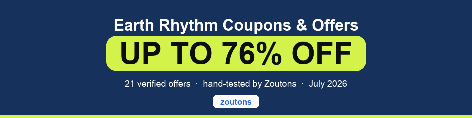 Earth Rhythm Coupons July 2026