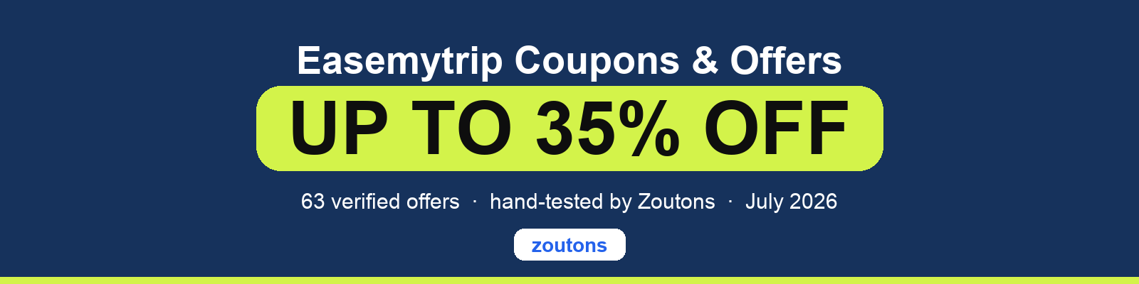 Easemytrip Coupons July 2026
