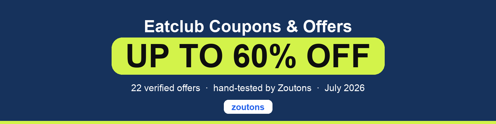 Eatclub Coupons July 2026