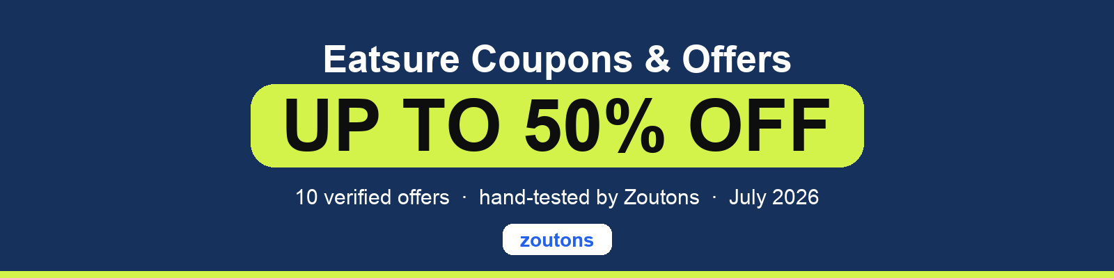 Eatsure Coupons July 2026