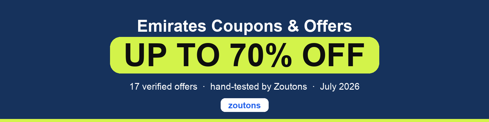 Emirates Coupons July 2026
