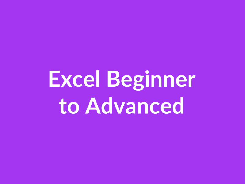 Microsoft Excel - Excel from Beginner to Advanced