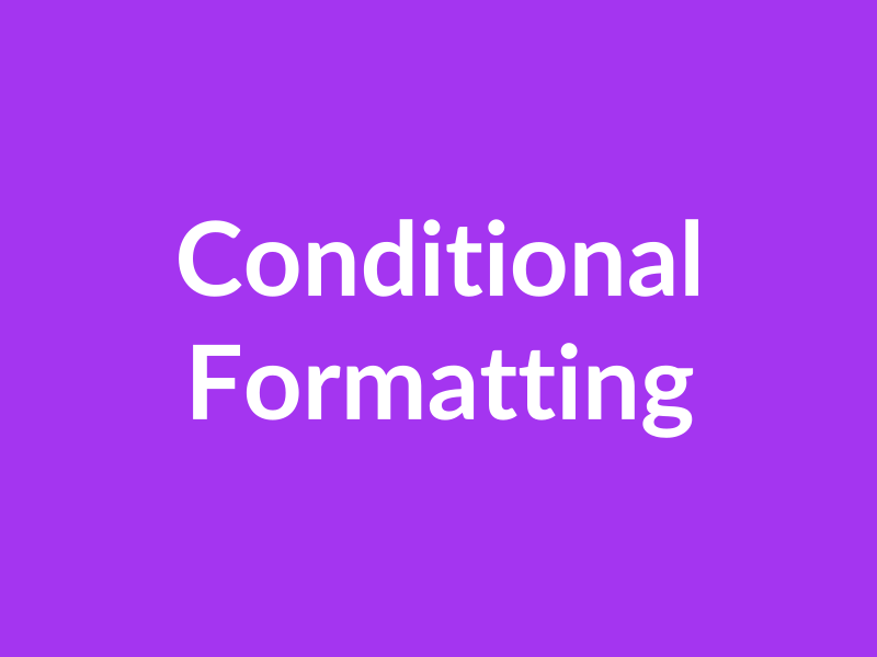 Excel Conditional Formatting and Data Tools Course