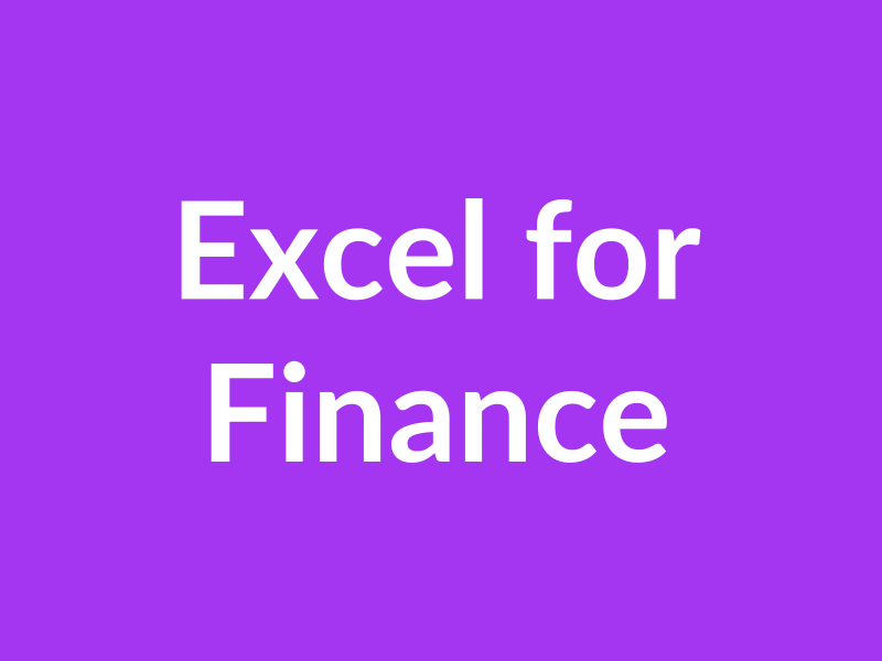 Excel Crash Course for Finance Professionals